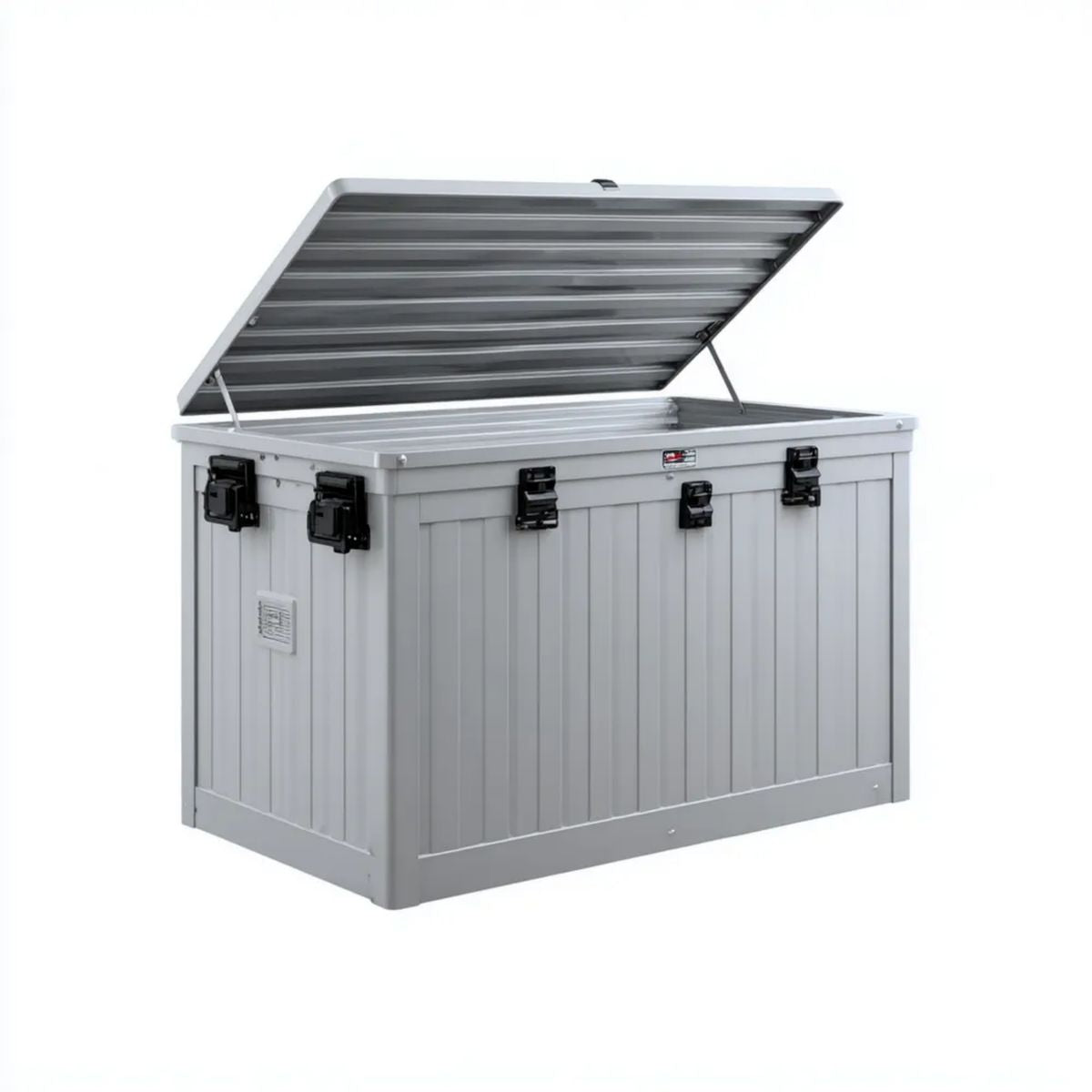 Szara skrzynia ogrodowa z HDPE 152 x 72 x 70 cm, 567 l